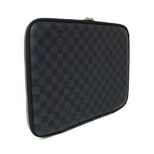 Louis Vuitton Computer Graphite Laptop Black Sleeve Case Damier
